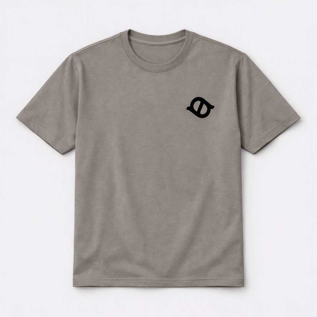 Round Neck Taupe Gray